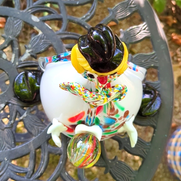 Rare HTF Vintage 💎 Murano, Italy 🤡 hand-blown VENETIAN GLASS CLOWN 🤡 pristine - Picture 6 of 13
